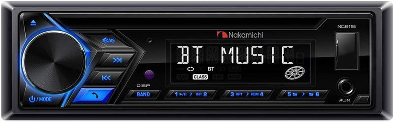 Nakamichi NQ811B Bluetooth CD MP3 Player Car Stereo Receiver - Black Like New