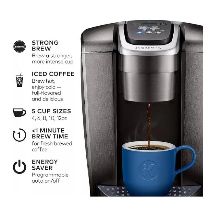 KEURIG K-ELITE SINGLE SERVE COFFEE MAKER BRUSHED SLATE K-ELITE-K90 - Slate - Like New
