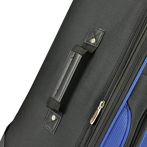 U.S. Traveler New Yorker Lightweight Expandable Rolling Luggage 3Pcs - BLUE - Brand New