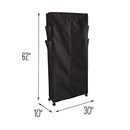HONEY CAN DO ROLLING SHOE RACK UP TO 30 PAIRS SHO-08863 - BLACK/SILVER - Like New