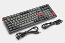 KPREPUBLIC Flesports FL980 Mechanical Keyboard RGB Backlit White Switch - GRAY Like New