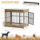 HugCoz 42" Large Dog Crate Furniture, Double Door Wooden Indoor Dog Kennel - Like New