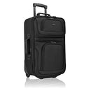U.S. TRAVELER CARRY ON LUGGAGE LIGHTWEIGHT SOFTSIDE SUITCASE SET BLACK - Like New