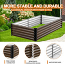 GREENER Galvanized Raised Garden Bed Outdoor - 6x3x1.42 ft - Wood Grain Like New