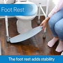 RMS Toilet Safety Frame Rail - Folding Portable Bathroom Grab Bars - White - Brand New