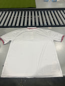 TIGER WOLF 3 BUTTON POLO SHIRT - SIZE: MEN XL - WHITE/RED/BLACK - Brand New