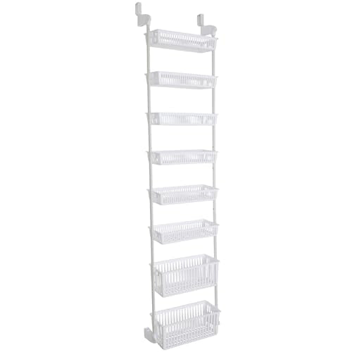 HOUSEHOLD ESSENTIALS SMART DESIGN 8-TIER OVER THE DOOR HANGING PANTRY ORGANIZER - Like New