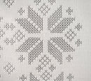 HOME REFLECTIONS EMBROIDERED VELVET FAIRISLE 20"X20" PILLOW - WHITE - Brand New