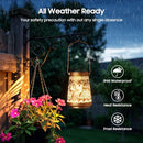 2 Pack Solar Lanterns Outdoor Waterproof Gifts Hollowed-Out Metal Hummingbird - Like New