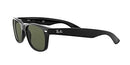 RB2132 RAY-BAN UNISEX NEW WAYFARER SQUARE NON POLORIZED BLACK/GREEN - 55 MM - Like New