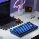 KEYCHRON Q1 QMK CUSTOM MECHANICAL KEYBOARD VERSION 2 BROWN SWITCH - NAVY BLUE - Like New