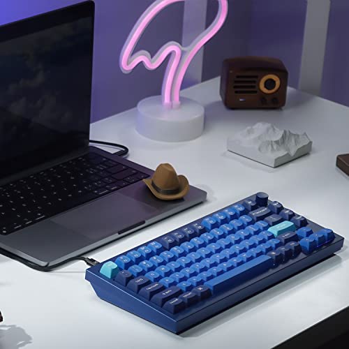KEYCHRON Q1 QMK CUSTOM MECHANICAL KEYBOARD VERSION 2 BROWN SWITCH - NAVY BLUE - Like New