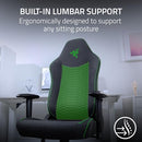RAZER ISKUR V2 X ERGONOMIC GAMING CHAIR W/LUMBAR SUPPORT, L33T EDITION - BLACK - Like New