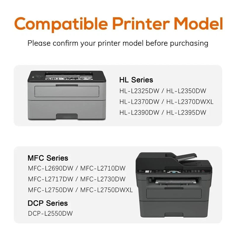 JEOSTARKY DR730 DRUM UNIT REPLACEMENT BROTHER 2 PACK NOT TONNER - BLACK - Brand New