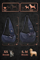 NOAH & PAW DOG SLING CARRIER FOR SMALL DOGS 3-10LB - DARK BLUE - Like New