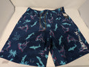 HURLEY MEN'S SHARK WAVE VOLLEY SWIM SHORTS - SIZE: MEN XL - MULTI - Brand New