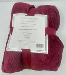 SHERADIAN EMBOSSED FLANNEL BLANKET - SIZE : KING ( 102"X86") - BURGUNDY - Brand New