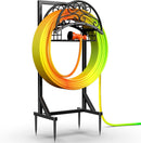 YACONA HEAVY DUTY GARDEN HOSE HOLDER WITH STORAGE BASKET - BLACK - Like New