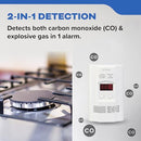 KIDDE CARBON MONOXIDE DETECTOR, EXPLOSIVE GAS ALARM, 900-0113 - WHITE - Like New