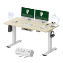 SIHOO WHOLE-PIECE STANDING DESK 55X28 ELECTRIC, CABLE MNGMNT D03-M103 - WHITE - Like New
