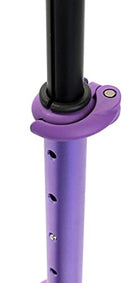 YBIKE GLX BOOST SCOOTER, ADJUSTABLE STEERING, HANDLEBAR HEIGHT - PURPLE - Like New