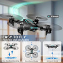 REDRIE DRONE WITH 1080P CAMERA, FOLDABLE DRONE FOR BEGINNERS, BLACK - Like New