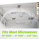 Hover Cover Magnetic Splatter Cover 12-Inch Clear BPA-Free Food Lid - Gray - Brand New