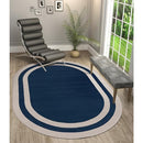CAMILSON Modern Area Rug 5x7 Easy-Cleaning Non-Shedding Color (5 x 7 Navy Blue) - Brand New