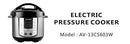 AVADOR 10 Preset Menu Electric Pressure Cooker 6Qt/1000W, Stainless Steel - Brand New