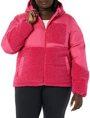 AXESSORIES WOMEN'S FULL-ZIP SHERPA FLEECE JACKET HOT PINK SIZE XL - Brand New