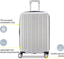 DELSEY Paris Titanium Hardside Expandable Luggage Spinner Wheels 29 Inch SILVER - Like New