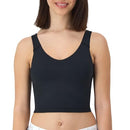 MHM004 HANES WOMEN'S MOVES CROP BRALETTE V-NECK CROPPED PULLOVER 2XL - BLACK - Like New