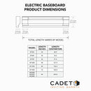 Cadet F Series 24" Electric Baseboard Heater, 2F350W, 240/208 Volt, 350/262W - Brand New