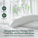 HYPOALLERGENIC BAMBOO VISCOSE BREATHABLE PILLOWS DOWN ALTERNATIVE 2 PACK - Brand New