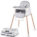 BELLABABY 3-in-1 Baby High Chair, Adjustable Convertible Chairs - WHITE/GREY Like New