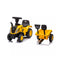 CAT NEW BEST RIDE ON CARS CAT TRACTOR TRAILER FOOT TO FOOT RIDING - YELLOW/BLACK - Like New