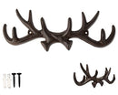 Comfify Vintage Cast Iron Deer Antlers Wall Mounted Hooks | Antique Finish Like New