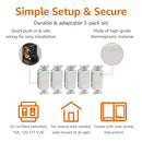 AMAZONCOMMERCIAL PADDLE LIGHT SWITCH 4-WAY 5-PACK WHITE YQDS415N-Q-5P - WHITE - Like New