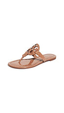 76734 TORY BURCH MILLER PATENT LEATHER SANDALS - SIZE: WOMEN 8.5 - TAN - Like New
