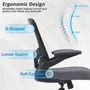 FELIXKING OFFICE CHAIR ERGONOMIC DESK CHAIR ADJUSTABLE HEIGHT - DARK GRAY - Like New
