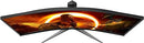 AOC 34" Curved Frameless Monitor Ultrawide QHD 1ms 144Hz CU34G2X - Black/Red Like New