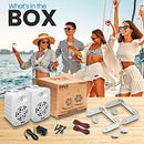 PYLEUSA BLUETOOTH INDOOR OUTDOOR SPEAKERS PAIR - WHITE - Like New
