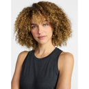 ATHLETIC WORKS WOMEN'S BUTTERCORE RACERBACK TANK TOP - SIZE: L - BLACK SOOT DD - Brand New