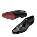 Mezlan Davos Mens Luxury Lace-Up Dress Shoes Black Formal Blucher Oxfords 11 - Brand New