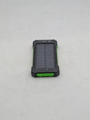 ONE PERCENT SOLAR POWER BANK 8000mAh, OUTPUT 5V 2A / 5V 2.1A, LED - GREEN/BLACK - Like New