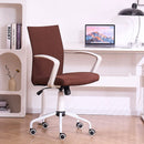 Efomao Modern Desk Office Chair, Breathable Fabric Chair with Armrests COFFEE - Like New