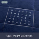 HUG BUD WEIGHTED BLANKET 90" X 90" 25-LBS NO COVER REQUIRED - NAVY BLUE - Like New