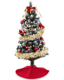 Hipykat 3ft Artificial Christmas Tree Decorations Mini Pine Tree 30 LED Lights - Brand New
