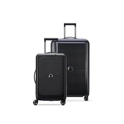 DELSY PARIS TURENNE HARDSIDE LUGGAGE SPINNER WHEELS 2-PIECE SET 19/27 - BLACK - Brand New
