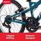 HUFFY HIGHLAND MOUNTAIN BIKE - 20" WHEELS - 7 SPEEDS - EMERALD GLOSS - Brand New